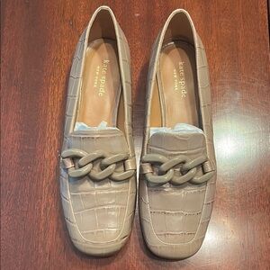 Kate Spade Tan Flats with Chain Detail